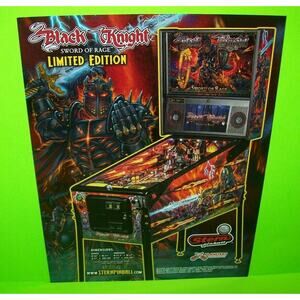Black Knight Sword Of Rage Limited Edition Pinball FLYER Original Game Promo